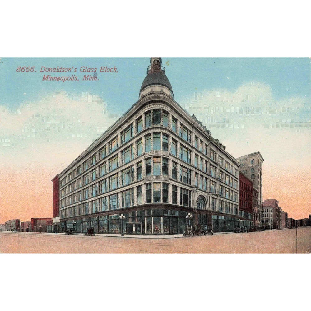 Vintage 1912 Minneapolis MN Donaldson's Glass Block RPPC Postcard 8666 - Picture 1 of 2